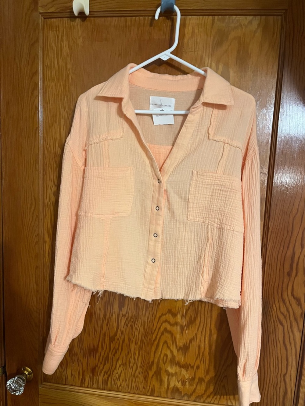 NWT Gauze Button-Front Top